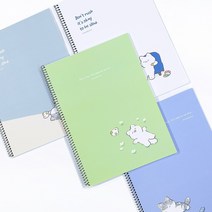슬로우캣 좌철 스프링 노트 1000 (5권1세트), 회색