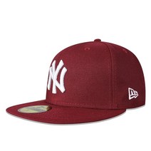 New Era 카디널 레드/화이트 뉴욕 양키스 베이직 59Fifty 모자 캡 (7 화이트 레드 461335, 7, White,red