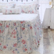 침대 스커트 매트리스 커버 핑크 꽃 두꺼운 레이스 면 더블 사이즈 홈 bed skirt 배드 스커트