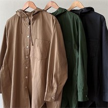 [시드마켓] 사파리 후드 오버 셔츠 209K410S 빅사이즈 여성의류 (9082706)