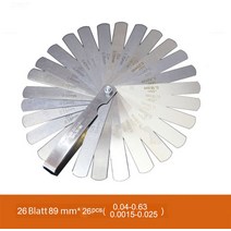 필러게이지32262520 블레이드 필러 게이지 메트릭 갭 엔진 밸브 조정용 0.02-1MM 0.0008-0.040 인치 측정, [07] 26PCS, 07 26PCS