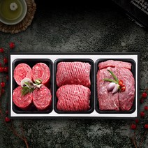 명품횡성청정한우 1등급 냉동정육세트 불고기 국거리 산적고기 각 600g 명절용 소고기 선물세트, 1세트