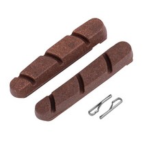 자전거 브레이크 Deemount코르크 컴파운드로드 바이크 브레이크 패드카본 휠용 제동 인서트로우 림전천후 착용, 02 1 Pair BRK013 Brown