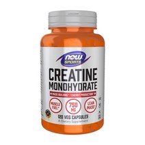 나우 푸드 스포츠 크레아틴 모노하이드레이트 750 mg 120 베지캡슐, 1개, 120정