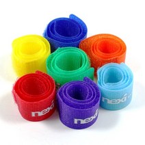 넥시 다색 벨크로 타이(7개)/NX256/케이블 타이/찍찍이 소재로 반영구적 사용/복잡한 선정리/쉽게 탈부착/케이블 정리