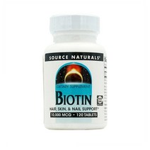 소스내추럴스 비오틴 10000mcg 120타블렛, 1개, 120정