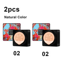 20g 방수 브라이트닝 파운데이션 매직 버섯 헤드 에어 쿠션 CC 크림 여성 베이스 메이크업 페이스 화장품, [05] 2pcs 02