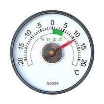 다이얼 타입 온도 게이지 미니 자동차 / 냉장고 온도계 표시기 무선 아날로그 온도 모니터 없음 배터리 요구 사항 없음, G590A 냉장고, 1개