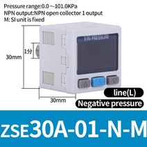 피팅 벨브 zse30af-01-a ise30a-01-n-m-l zse30a-01-p 공압 고정밀 디지털 압력 스위치 공기 프로세서 디스플레이 진공 센서, zse30a-01-n-m-l
