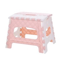 수납 의자 스툴 플라스틱 다목적 접이식 발판 집 기차 야외 스토리지 휴대용 가정용 스토리지, 04 Pink