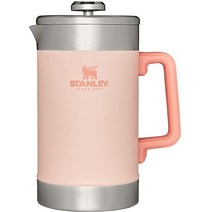 Stanley French Press 1.4L(48온스) 이중 진공 단열 스테인리스 스틸 와이드 마우스 커피 프레스 대용량 인체 공학적 손잡이 식기세척기 사용 가능, 48oz, Limestone