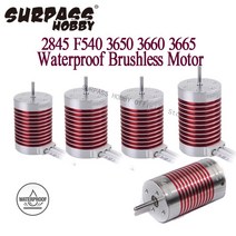 원격 조종 RC SURPASS HOBBY 2845 F540 3650 방수 브러시리스 모터 60A ESC for Car 1/10 1/12 1/14 Wltoys Racing Off-R, [05] F540 3300KV 3.175mm