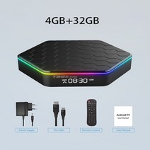 셋톱박스 선반거치대 IPTV 정리함 공유기 2023 안드로이드 120 TV 박스 24G 및 5G 듀얼 밴드 와이파이 6 BT 50 스마트 6k 미디어 플레이어 셋톱 T95Z 플러, 없음, 26.영국 플러그  4G 32G Normal Remot