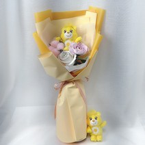 산리오 케어베어 미니 인형 꽃다발 4종 유치원 졸업식 학예회 발표회 선물, 노랑
