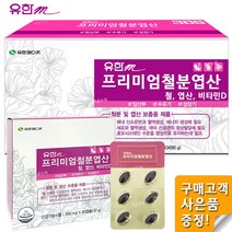 유한메디카 프리미엄 철분 엽산 비타민D 120캡슐 1개 철분영양제, 60g