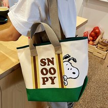 스누피 숄더백)라이센스정품 빅토트백 토트백 도트백 캔버스백 빅사이즈 큰가방 패브릭면 숄더가방 그림프린팅 나염 캐릭터