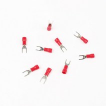 10 PCS SV1.25-4 와이어 압착 단자 케이블 와이어 압착 단자 포크 스페이드