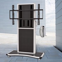 안전포장 마운트피아 EMS-1 이동식 TV거치대 65-98인치 전자칠판 스탠드 전동식 높이조절, 블랙