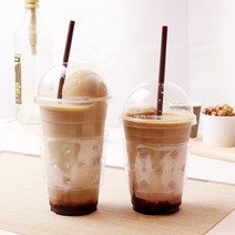 테이크아웃 아이스컵 14온스 92파이 PET컵+돔뚜껑 세트 플라스틱컵, 1세트, 100개