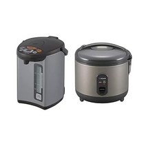 정품 조지루시 마이컴 온수기 135온스 / 4.0리터 실버, Boiler + Cooker&Warmer/ Metall, 101 oz. / 3.0 Liters