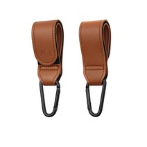 르메이어 레더 카라비너 유모차 가방걸이 고리 홀더 악세사리 2p, 브라운 2P