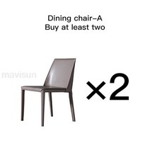 식탁 수입가구 세트 4인용 셋트 테이블 이태리 대형 아파트를 위한 현대적인 대리석 테이블이 있는 식사 세트 6개의 의자 이탈리아 미니멀리스트 주방 테이블, 의자 2개