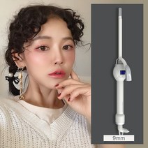 봉 고데기 36mm 38mm 40mm 뿌리 볼륨 히피펌 앞머리 물결 미니 남자 얇은 25, 흰색 9mm