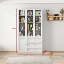 인테리어책장 거실 서재 회전 수납 산업용 흰색 옷장 책장 파일링 벽 모던 세면대 보관 미니멀리스트 락 부쿠 대나무 가구, 4.120CM