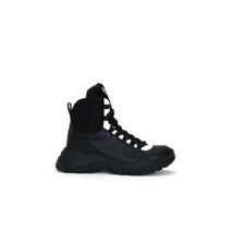 [마르니] [MARNI KIDS] 키즈 로고 디테일 하이 탑 스니커즈 블랙 KMN27YSS
