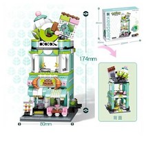 아이장난감 4 스타일 포켓몬 애니메이션 만화 피카추 squirtle charmander bulbasaur diy 스트리트 뷰 빌딩 블록 도시 조립 모델 아이 장난감, 이상해씨, 원래 상자, 이상해씨