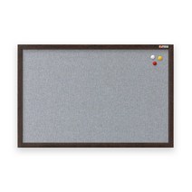 [보드뱅크]패브릭 게시판(자석용) 90x60 무늬목프레임(웬지)