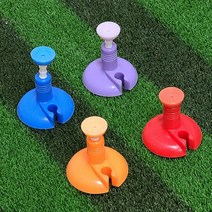 제자리 티샷 높이조절 실리콘 골프 티꽂이 롱티 드라이버티, 레드