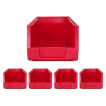 뉴플라스틱 부품상자 2호 부품 박스 보관함 정리함 공구함 5개 1세트, 부품2호_적색(5개묶음)(택배착불)