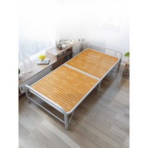 대나무평상 접이식 조립식 여름 1인용 베란다 마당, (100CM)스틸 프레임 대나무 침대, (100CM) 스틸 프레임 대나무 침대