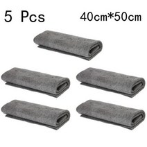51pc 매직 유리 닦아 헝겊 줄무늬 무료 워터 마크 재사용 자동차 타월 두꺼운 청소 걸레 도구, grey L5PCS