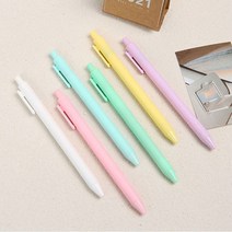 파스텔 볼펜 검정색 잉크펜 문구 사무 오피스용품 필기도구 필기류 다꾸용 학용품, 화이트