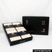 찬예찬 4종젓갈선물세트 오동나무 청정 동해안 속초, 400g, 1개, 1.명란젓 2.백명란젓 3.낙지젓 4.오징어젓
