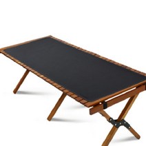 Neirny 감성 캠핑 가죽 커버 방수 차박 캠핑롤 테이블 매트 식탁보 테이블보 S/M/L 3color, 블랙