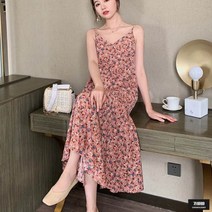 가바바 여성 나시 원피스 화려한 플라워 패턴이 예뻐보여 나시 롱원피스 G51921