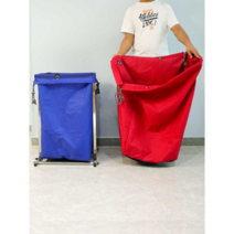 병원햄퍼 방수포 물류 톤백 세탁 자루 빨래 주머니, 그레이 옥스포드   47x47x90