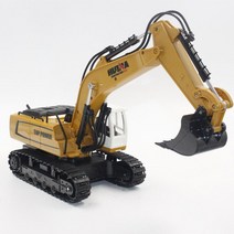 HUINA-1331 1/18 2.4G 6 채널 RC 굴삭기 장난감 RC 엔지니어링 자동차 합금 및 플라스틱 굴삭기 RTR 어린이 크리스마스 선물, 1331
