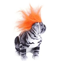 애완 동물 머리 머리 장식 가발 재미있는 할로윈 파티 장식 강아지 조절 가능, 노란색