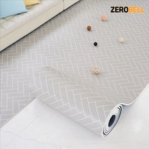 제로벨 18T PVC 층간소음방지 롤 매트 폭 유아 어린이 놀이방매트, 헤링본 그레이