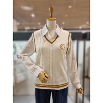 [코인코즈](DZ2SV611)브이넥 꽈배기 니트 베스트