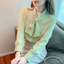 가을 라인 통학 셔츠 여 OL 디자인 감각 직장 코디 남방 여