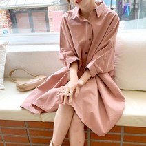 봄 가을 코디 가오리남방 롱셔츠 원피스 코디 데일리룩