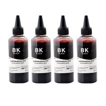 엡손 WF-2850 WF-2860 프린터용 승화 리필 잉크 키트 100ml L110 L200 L201 L210 L220 L300 L310 L350 WF2630 WF2750 WF27, [02] BK x 4