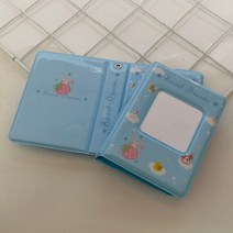 즉석 플로라이드 인화 폴라로이드 카메라 편지 인쇄 된 사진 앨범 3 인치 Photocard 바인더 Instax 미니 스크랩북 수집 도서 Kpop 카드, 08 B-blue square