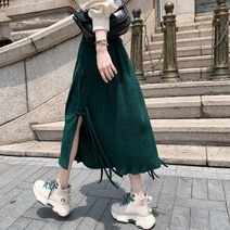 도니와 여성 밴딩코르듀이 옆트임 미디스커트 데일리룩 편한스커트 기본스커트 밴딩플레어 골덴치마 출근패션 여행패션 예쁜스커트 예쁜치마 기본치마 밴딩치마 데이트룩 빈티지스커트