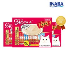 희동이네 고양이 마약간식 이나바 챠오츄루 SC-131 참치버라이어티 40P 반려묘 파우치 츄르 40개입, 4개